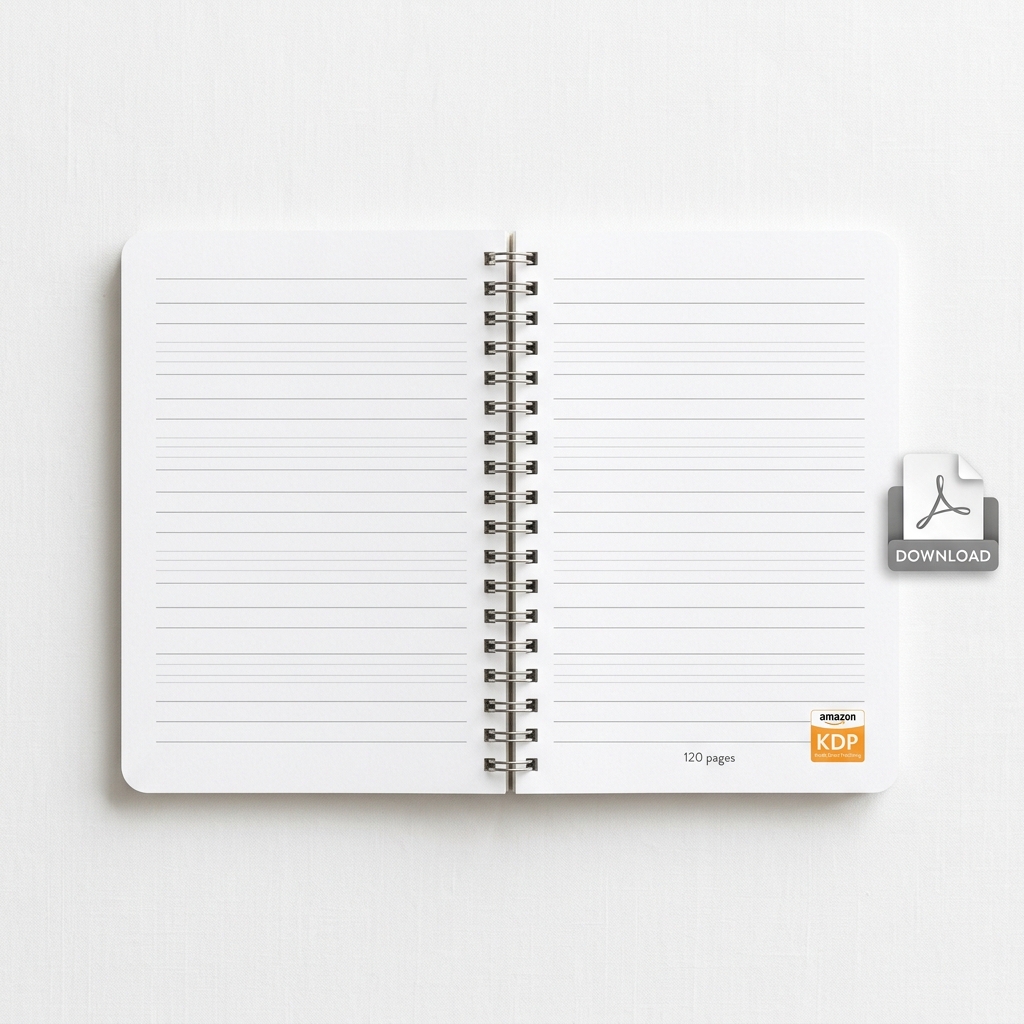 KDP Notebook Interior Pack — 6×9, 120 Pages